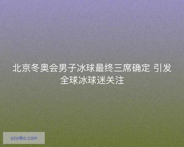 北京冬奥会男子冰球最终三席确定 引发全球冰球迷关注 北京冬奥会男子冰球最终三席确定 引发全球冰球迷关注