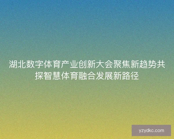 湖北数字体育产业创新大会聚焦新趋势共探智慧体育融合发展新路径 湖北数字体育产业创新大会聚焦新趋势共探智慧体育融合发展新路径